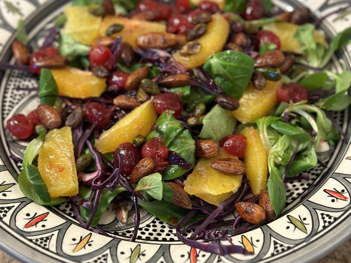 Rødkålsalat med tranebær