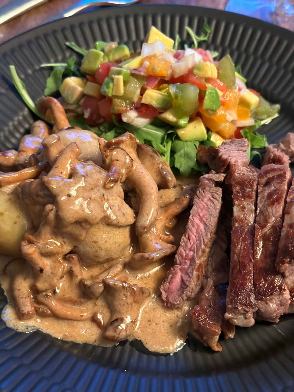 Ripeye med Kantereller