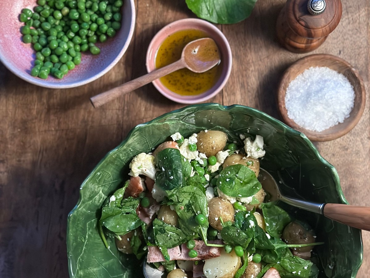 Kartoffelsalat med lynstegt&nbsp;tun