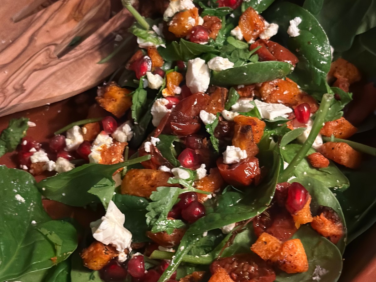 Hokkaido salat med spinat og&nbsp;feta