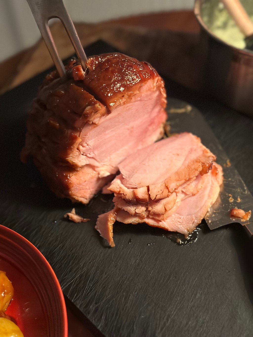 Fersken Glaseret Skinke