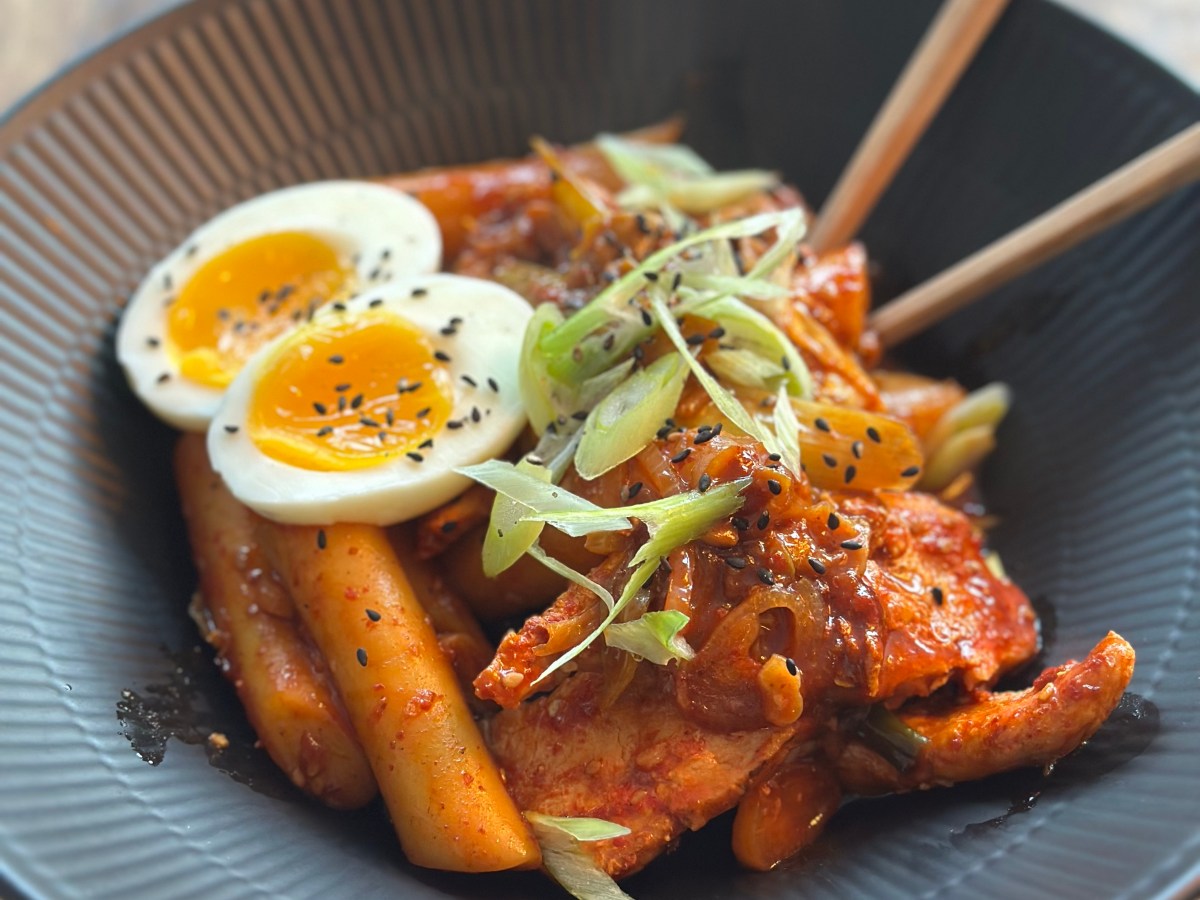 Tteokbokki (떡볶이) med&nbsp;kylling
