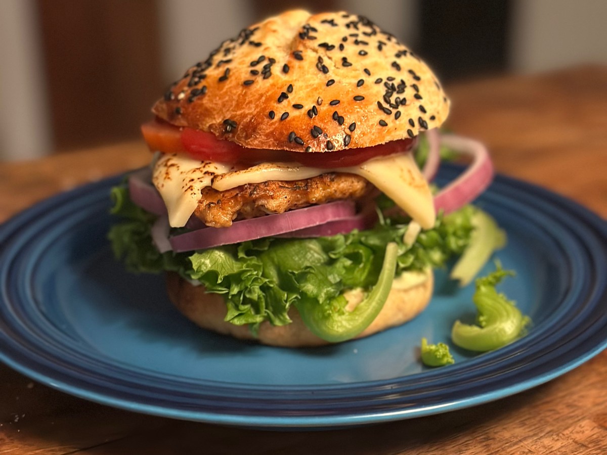 Kyllingburger med ølands&nbsp;briochebolle